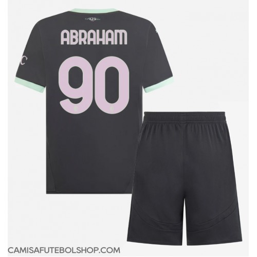 Camisa de time de futebol AC Milan Tammy Abraham #90 Replicas 3º Equipamento Infantil 2024-25 Manga Curta (+ Calças curtas)